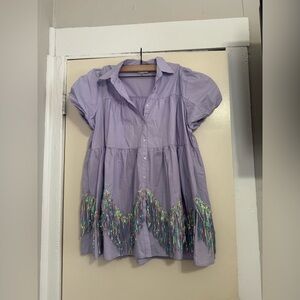 Fantastic Fawn Lavender Mini Dress with Fringe